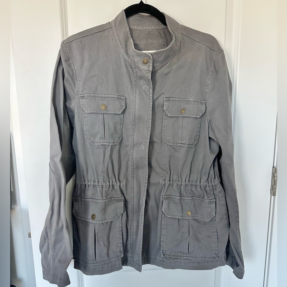 LOFT Grey Utility Jacket